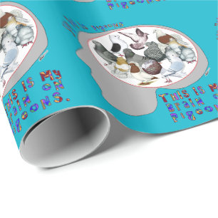 Papier Cadeau Cerveau Sur Les Pigeons