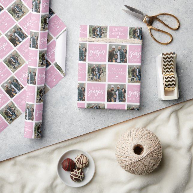 Papier Cadeau C'Est La Saison D'Être Jolly | 2 vacances photo (Artisanat)