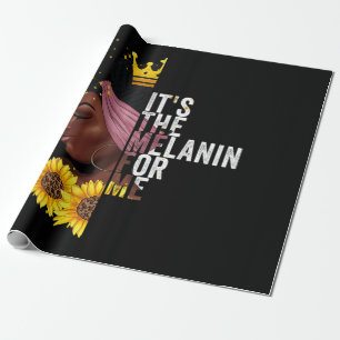 Papier Cadeau C'Est Le Melanin Pour Moi Mélanisé Histoire Noir