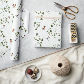 Papier Cadeau C'est l'heure de la neige !
