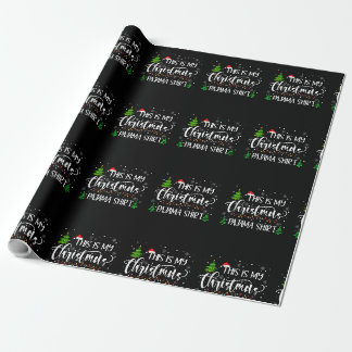 Papier Cadeau C'Est Ma Famille Correspondante De Chemises De Paj