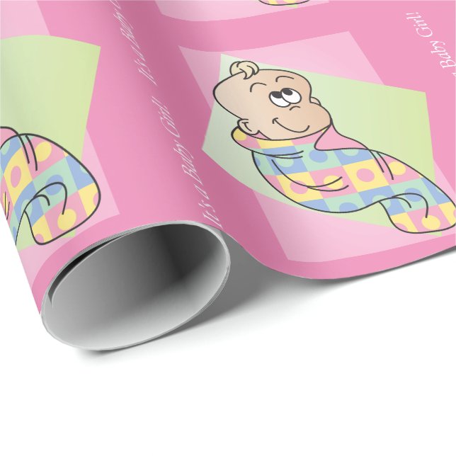Papier Cadeau C'est un bébé ! (Coin rond)