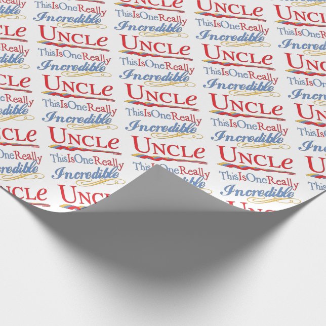 Papier Cadeau C'est un oncle vraiment incroyable Gift (Coin)