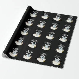 Papier Cadeau C'Est Un Pun Koala-tea Drôle Koala Pun Dark BG