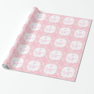 Papier Cadeau "C'est une fille ! "Papier d'emballage cadeau
