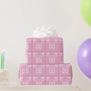 Papier Cadeau C'est une fille Pink Bow Chaussures Baby Girl Douc