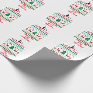 Papier Cadeau Cette fille aime la gymnastique et Noël