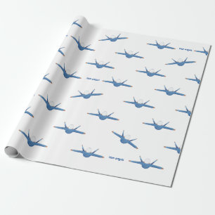 Papier Cadeau Chaîne de cadeau d'ange bleu