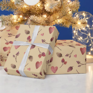 Papier Cadeau Chaleureux Automne Motif esthétique, Automne Cosy