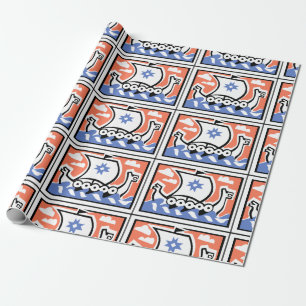 Papier Cadeau Chaloupe de Viking