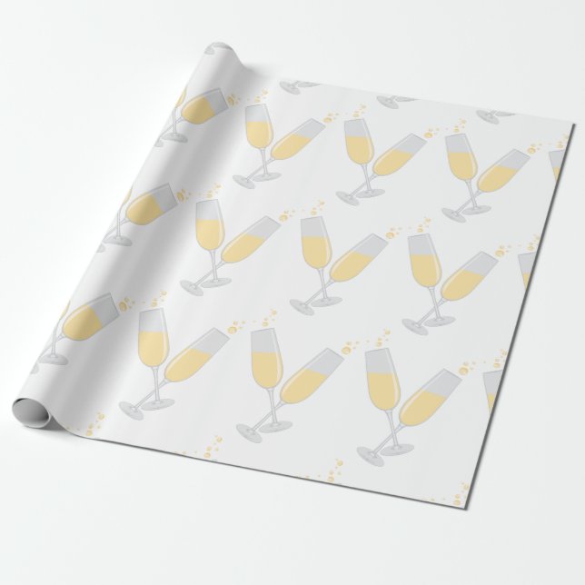 Papier Cadeau Champagne (Déroulé)
