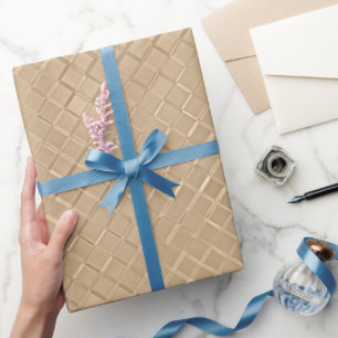Papier Cadeau Champagne Motifs de diamant métallique