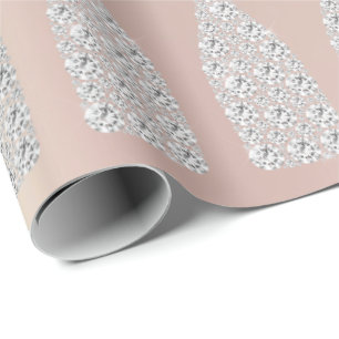 Papier Cadeau Champagne Swarovski Crystals Bouteille de diamant