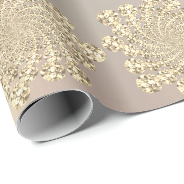 Papier Cadeau Champair Gold Swarovski Crystals Spirale Infinity (Coin rond)