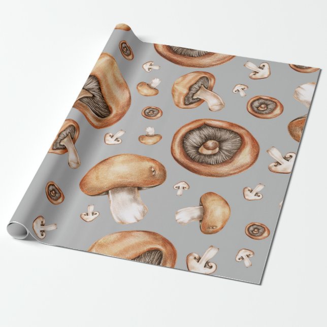 Papier Cadeau Champignons (Déroulé)