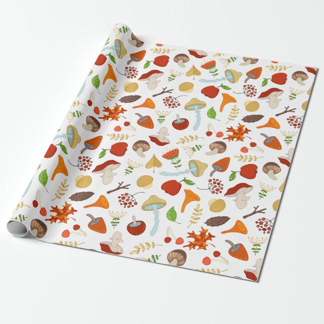 Papier Cadeau Champignons (Déroulé)