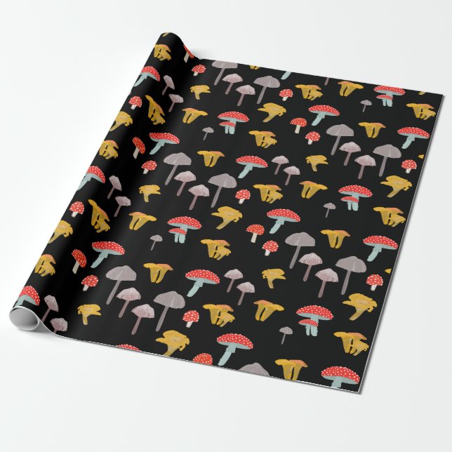 Papier Cadeau Champignons (Déroulé)