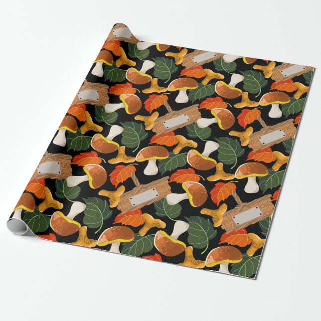 Papier Cadeau Champignons (Déroulé)