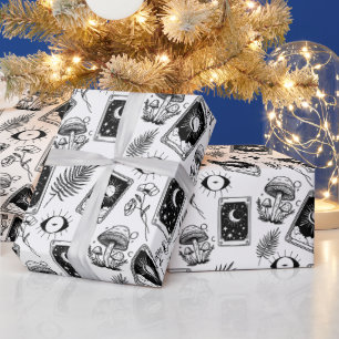 Papier Cadeau Champignons botaniques Witchy Tarot