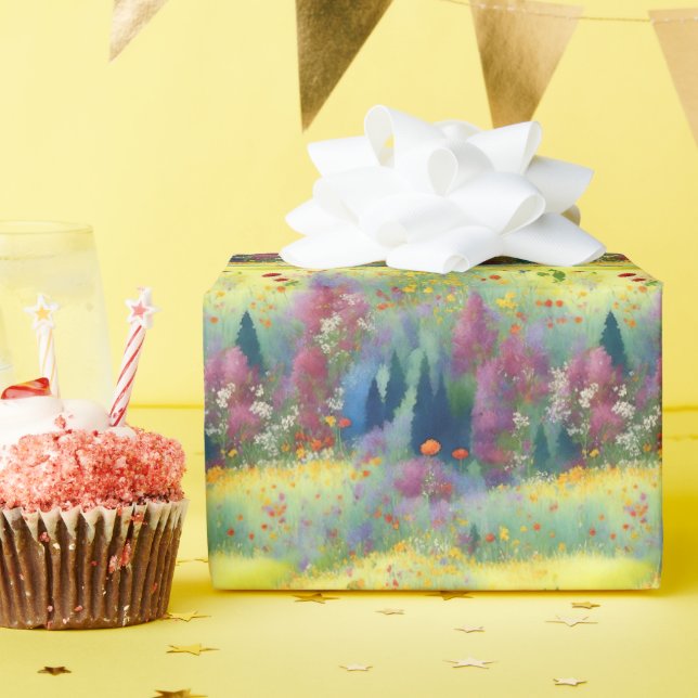 Papier Cadeau Champs De Fleurs sauvages De Printemps (Fête d'anniversaire)