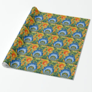 Papier Cadeau Champs de tournesol pour toujours