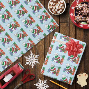Papier Cadeau Chandail de Noël moche Chat drôle