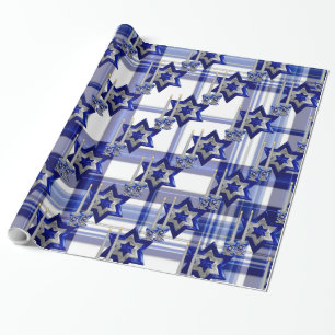 Papier Cadeau Chandeliers juifs-et-étoile-1-Plaid