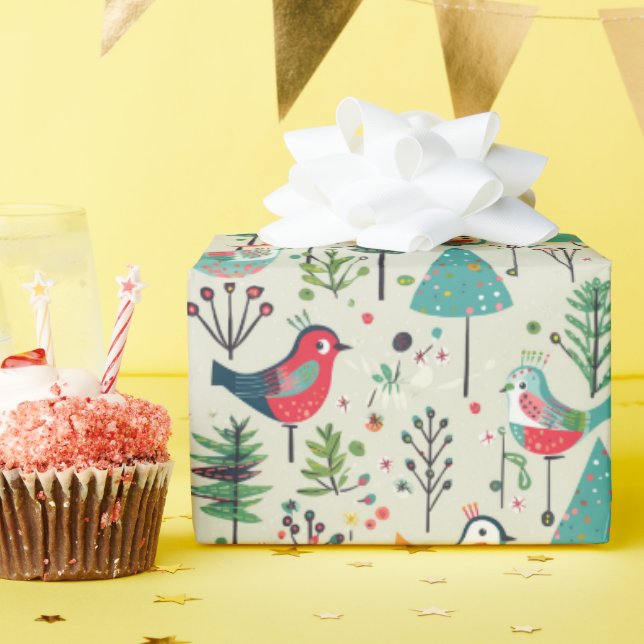 Papier Cadeau Chanson d'hiver (Fête d'anniversaire)
