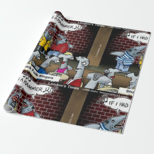 Papier Cadeau Chanteurs Folk de Requins Drôle Rick Londres