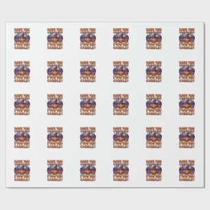 Papier Cadeau Chants de citrouille Chapeau de sorcière d'Hallowe