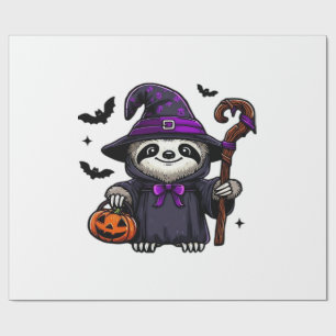 Papier Cadeau Chapeau de sorcière de paresseux effrayant d'Hallo