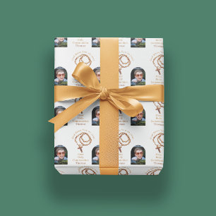 Papier Cadeau Chapelet Sainte Communion Photo Catholique