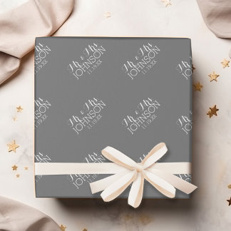 Papier Cadeau Charbon de couleur unie - Cadeaux de mariage pour 