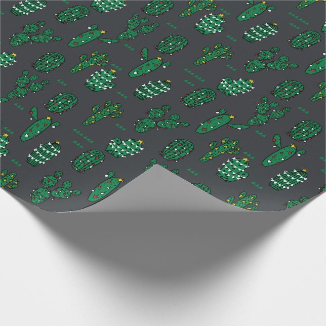 Papier Cadeau Charbon de Noël Cactus (Coin)