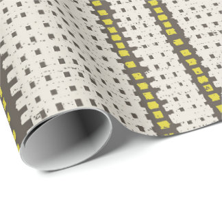 Papier Cadeau Charbon Géométrique Grille Moderne tricot crossha