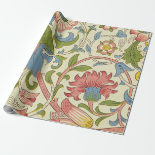 Papier Cadeau Chargé : Papier d'enveloppement des plantes pastel