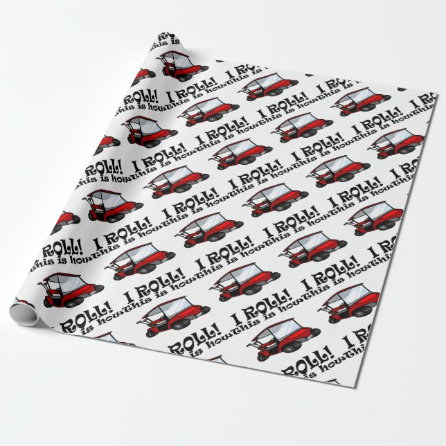Papier Cadeau chariot de golf (Déroulé)
