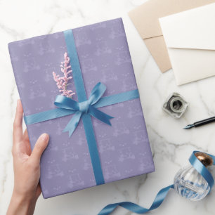 Papier Cadeau Chariots de golf et clubs tonals sur fond gris cla