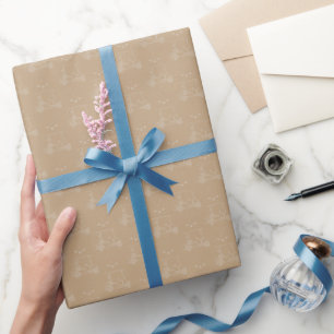 Papier Cadeau Chariots de golf et clubs tonals sur Tan