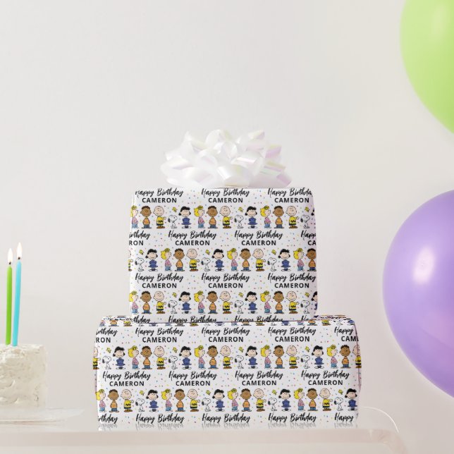 Papier Cadeau Charlie Brown et Gang Confetti (Cadeaux de fête)