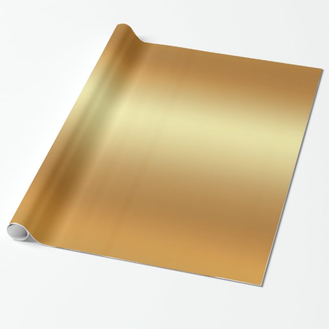 Papier Cadeau Charme d'or moderne élégant de cadeau d'or (Déroulé)