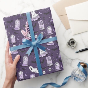 Papier Cadeau Charme gothique pourpre foncé