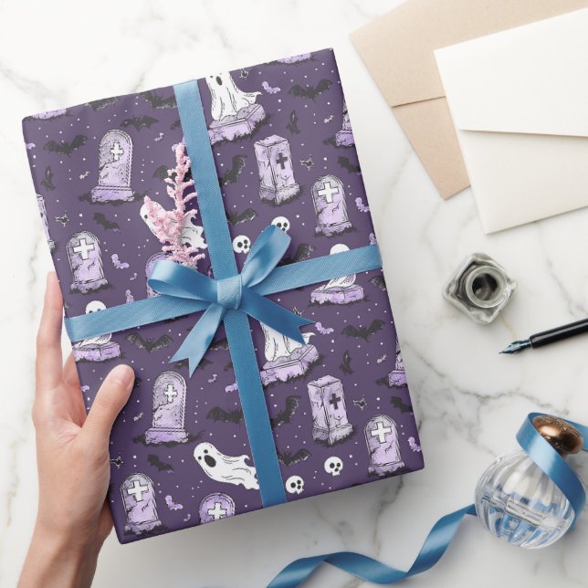 Papier Cadeau Charme gothique pourpre foncé (Cadeaux)