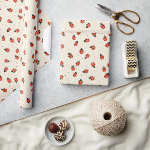 Papier Cadeau Charme Retro Ladybug