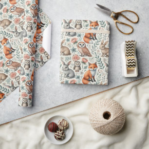 Papier Cadeau Charme Woodland Wonder Animal Cadeau Envelopper