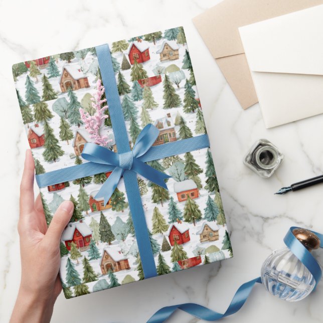 Papier Cadeau Charming Whimsical Christmas Wrapping Paper (Cadeaux)