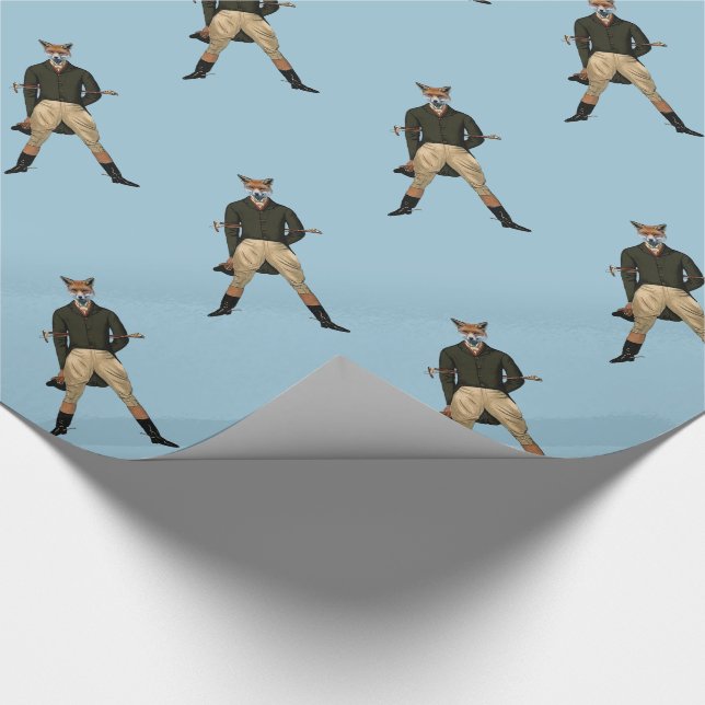 Papier Cadeau Chasse vintage au renard (Coin)