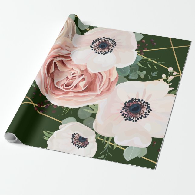 Papier Cadeau Chasseur de jardin géométrique de rouleaux de papi (Déroulé)