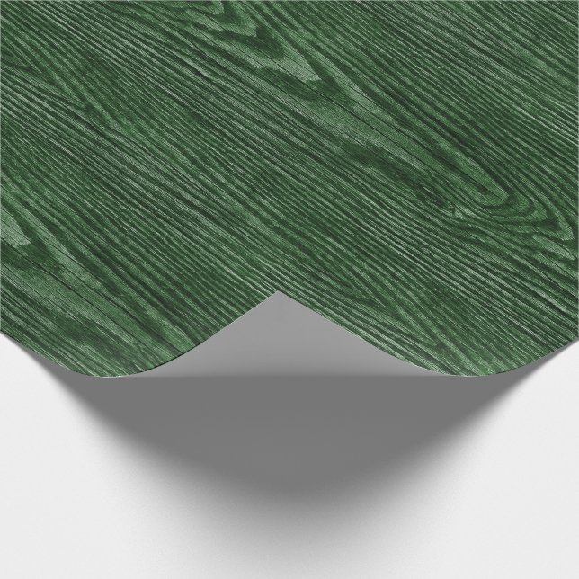Papier Cadeau Chasseur patiné de texture de bois vert (Coin)