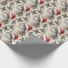 Chat calico de Noël holly aquarelle